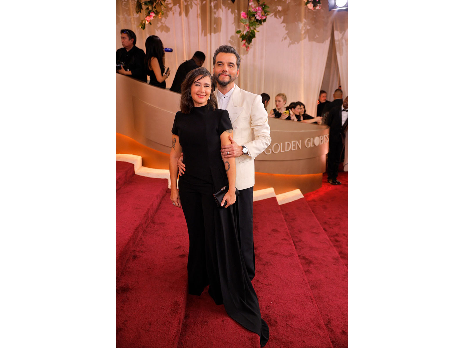 Wagner Moura and Sandra Delgado at Golden Globes 2026 (Photo/Reuters)