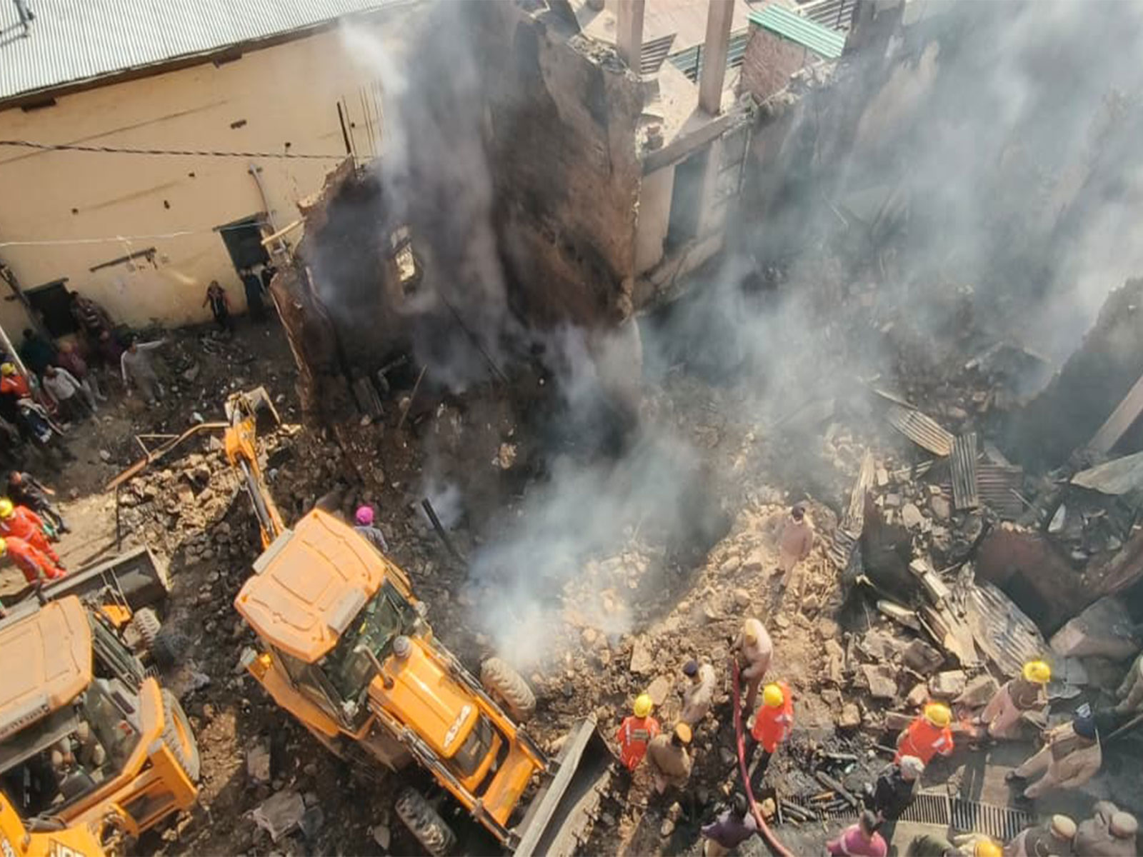 Visuals from Himachal's Solan of the fire incident (Photo/ANI)