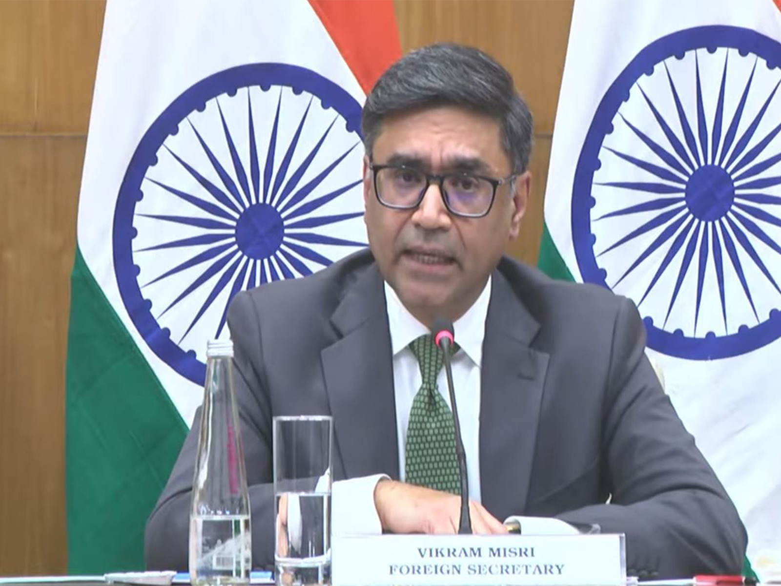 Foreign Secretary Vikram Misri briefs media on German Chancellor Friedrich Merz's first official visit to India in the silver jubilee year of the India-Germany Strategic Partnership. (File Photo/ANI)