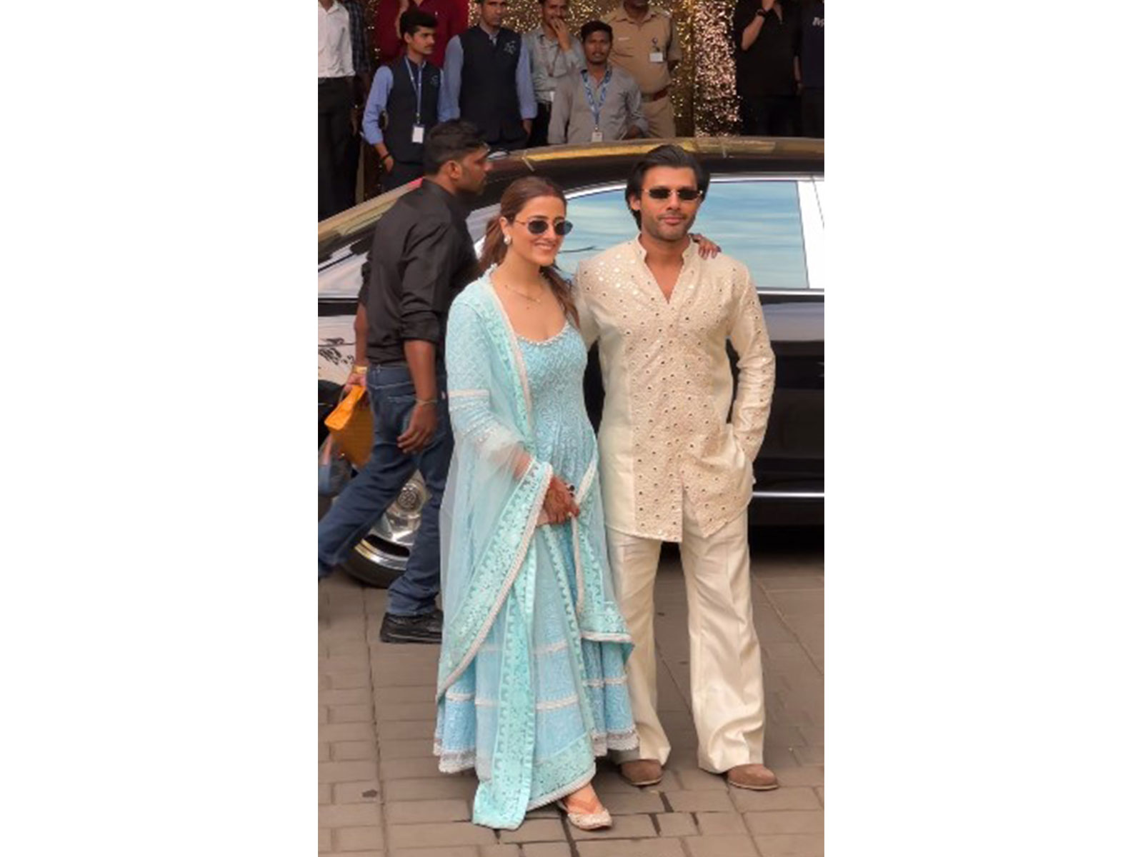 Couple Nupur Sanon and Stebin Ben (Image source: ANI)