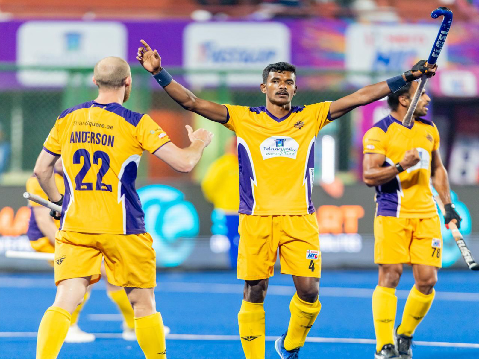 Players in action during Men's Hockey India League (Photo/HIL)