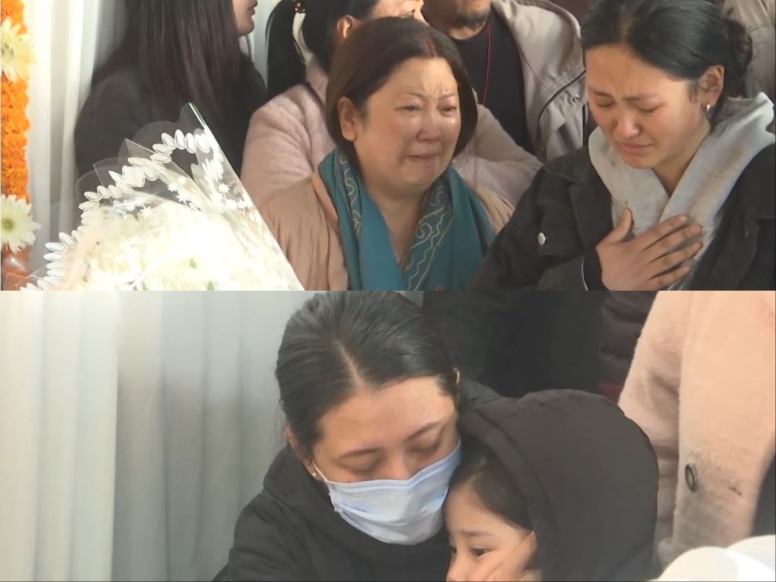 Prashant Tamang's wife Martha Aley, young daughter paid last respects (Photo/ANI)