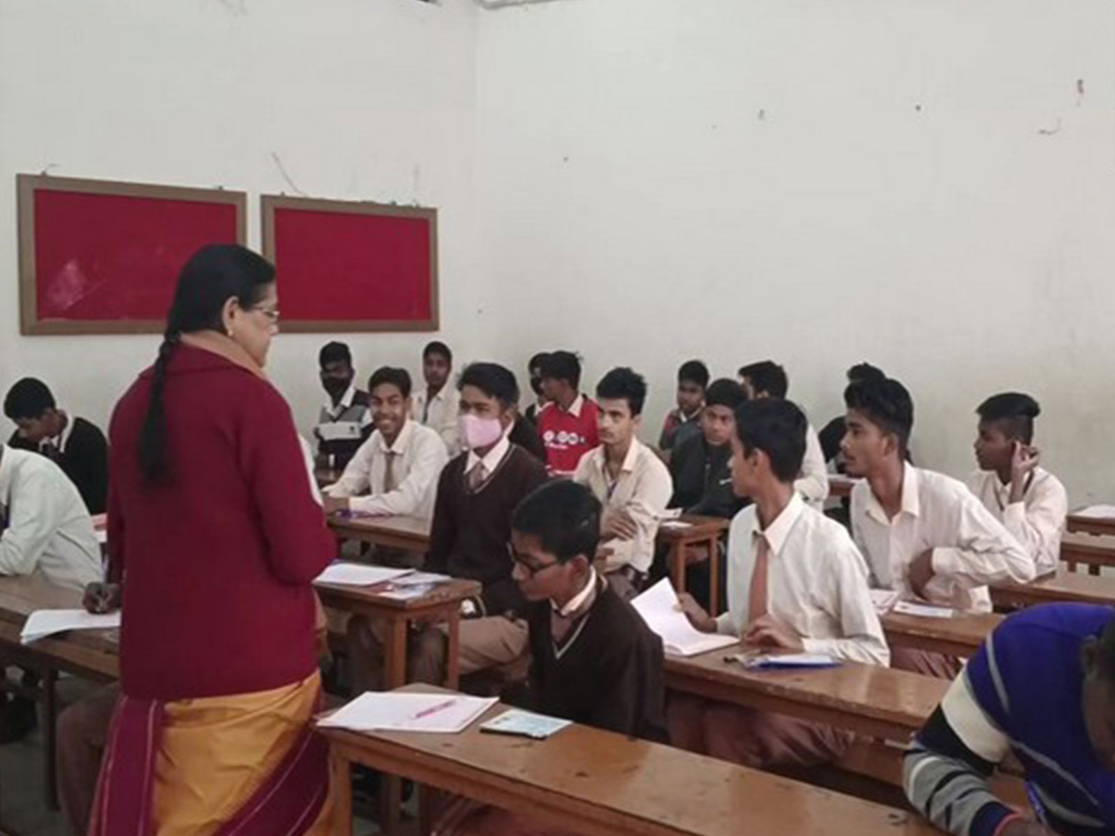 Visual of students giving exam (Photo: ANI)
