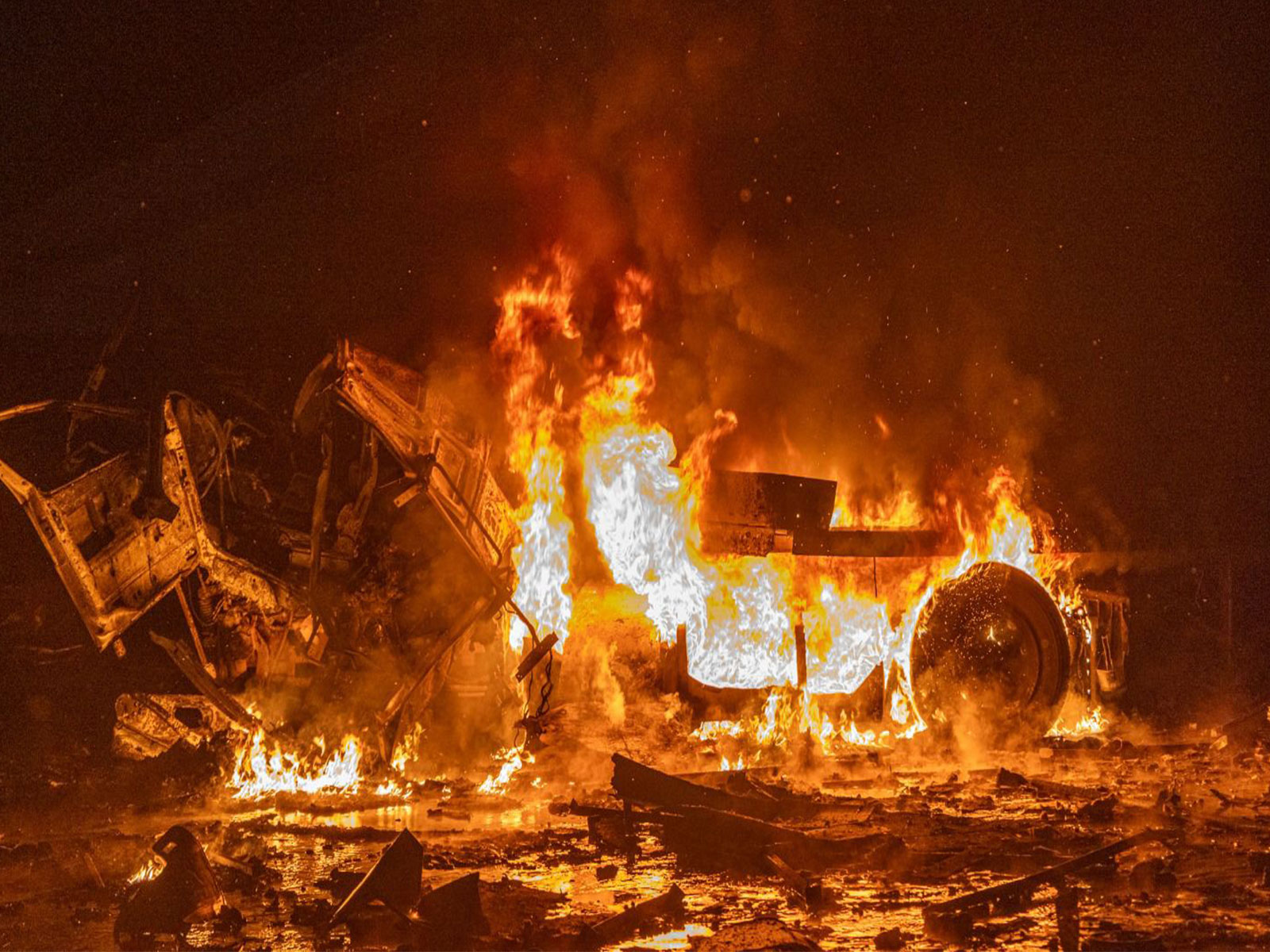 Ruins after the strike (Photo/X@ZelenskyyUa)