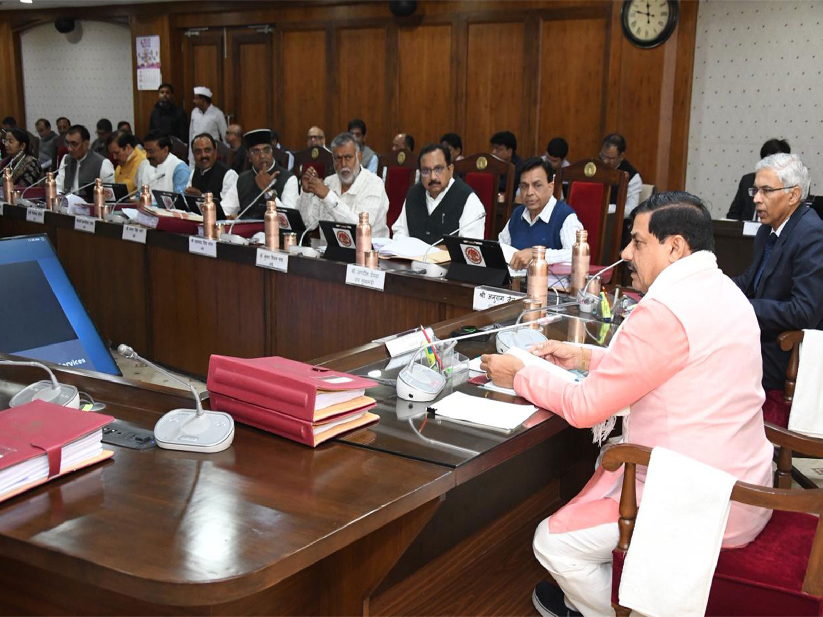 MP CM Mohan Yadav is chairing the cabinet meeting (Photo/ DPR)