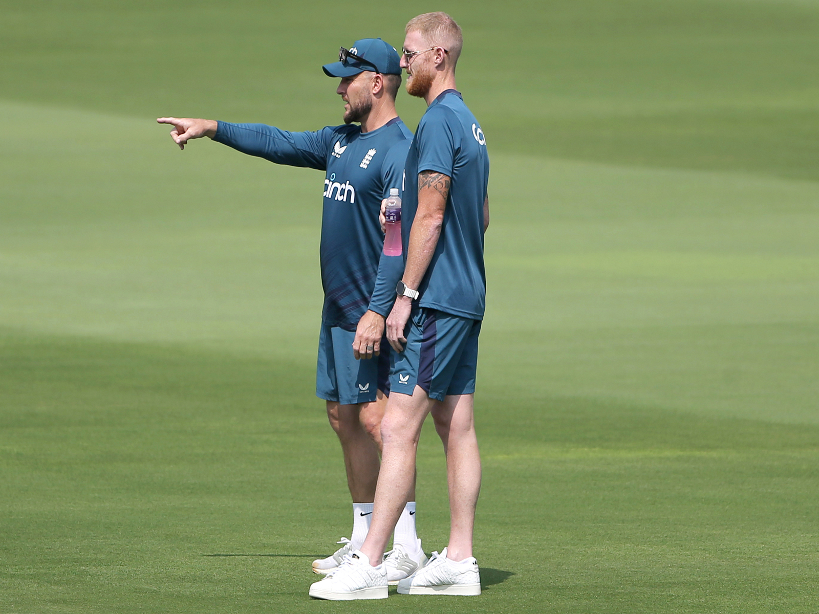 Ben Stokes, the skipper and head coach Brendon McCullum. (Photo: ANI)