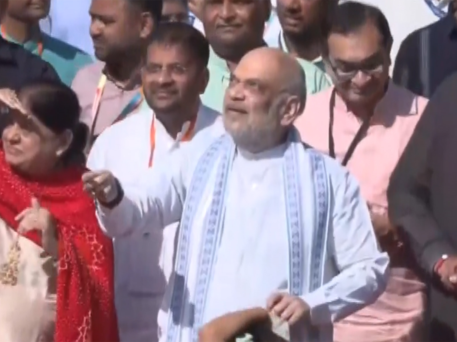 Union Homes Minister Amit Shah flies kite in Ahmedabad (Photo/ANI)