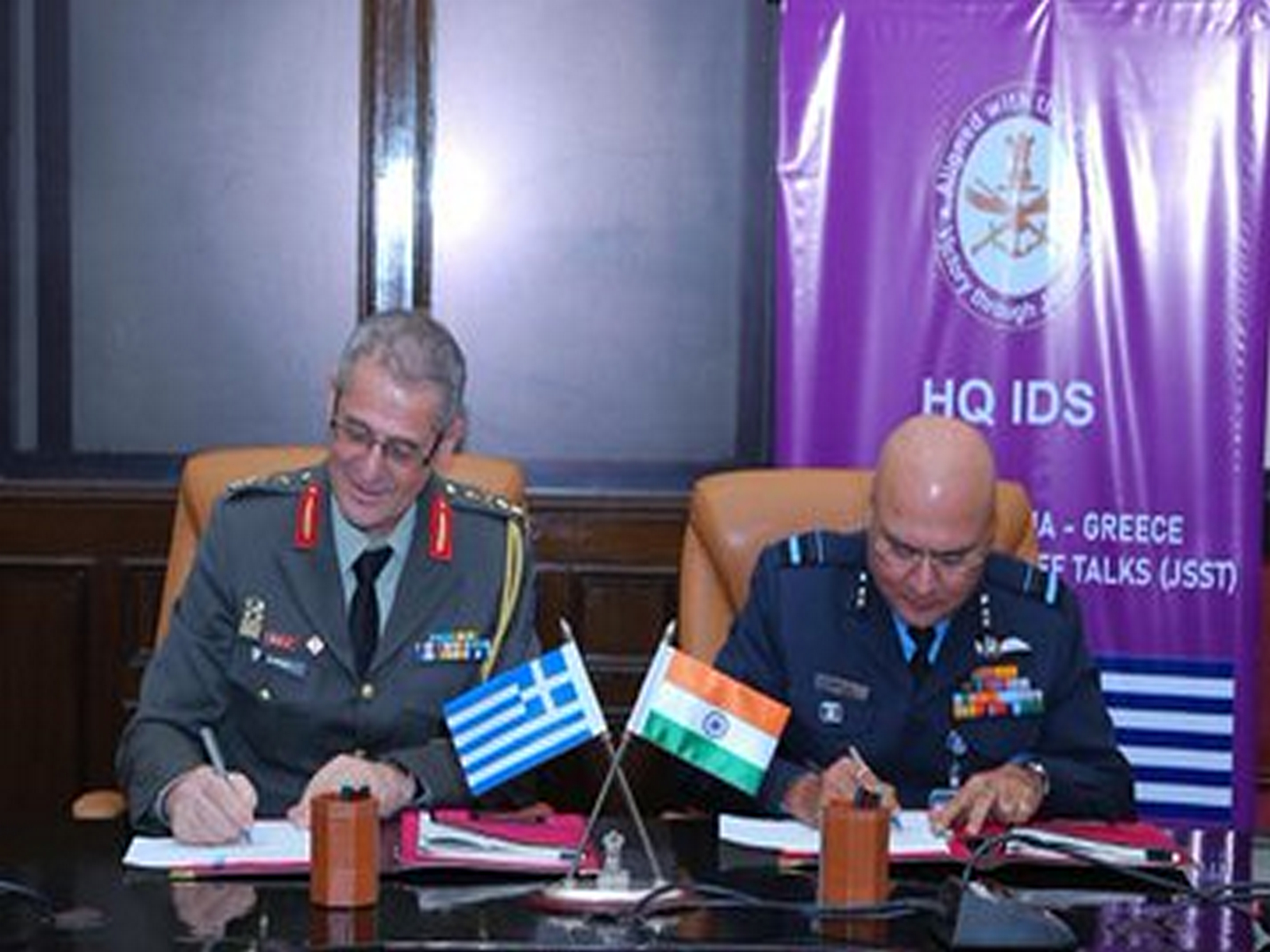 The inaugural India-Greece Joint Services Staff Talks were successfully conducted at New Delhi.(Photo/@HQ_IDS_India)