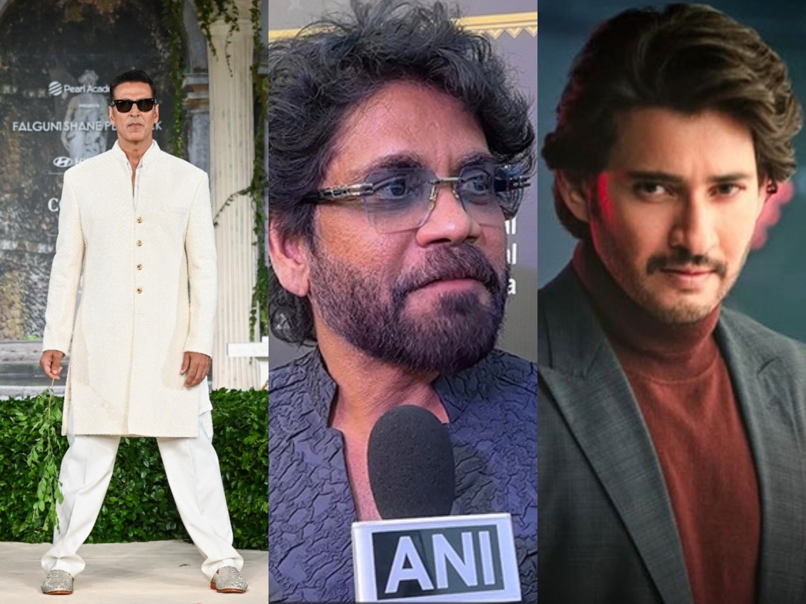 Akshay Kumar, Nagarjuna (Photo/ANI) and Mahesh Babu (Photo/Instagram@MaheshBabu)