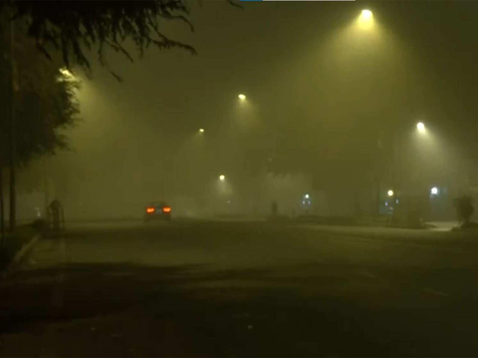 A thick layer of fog engulfs the Pandit Pant Marg (Photo/ANI)