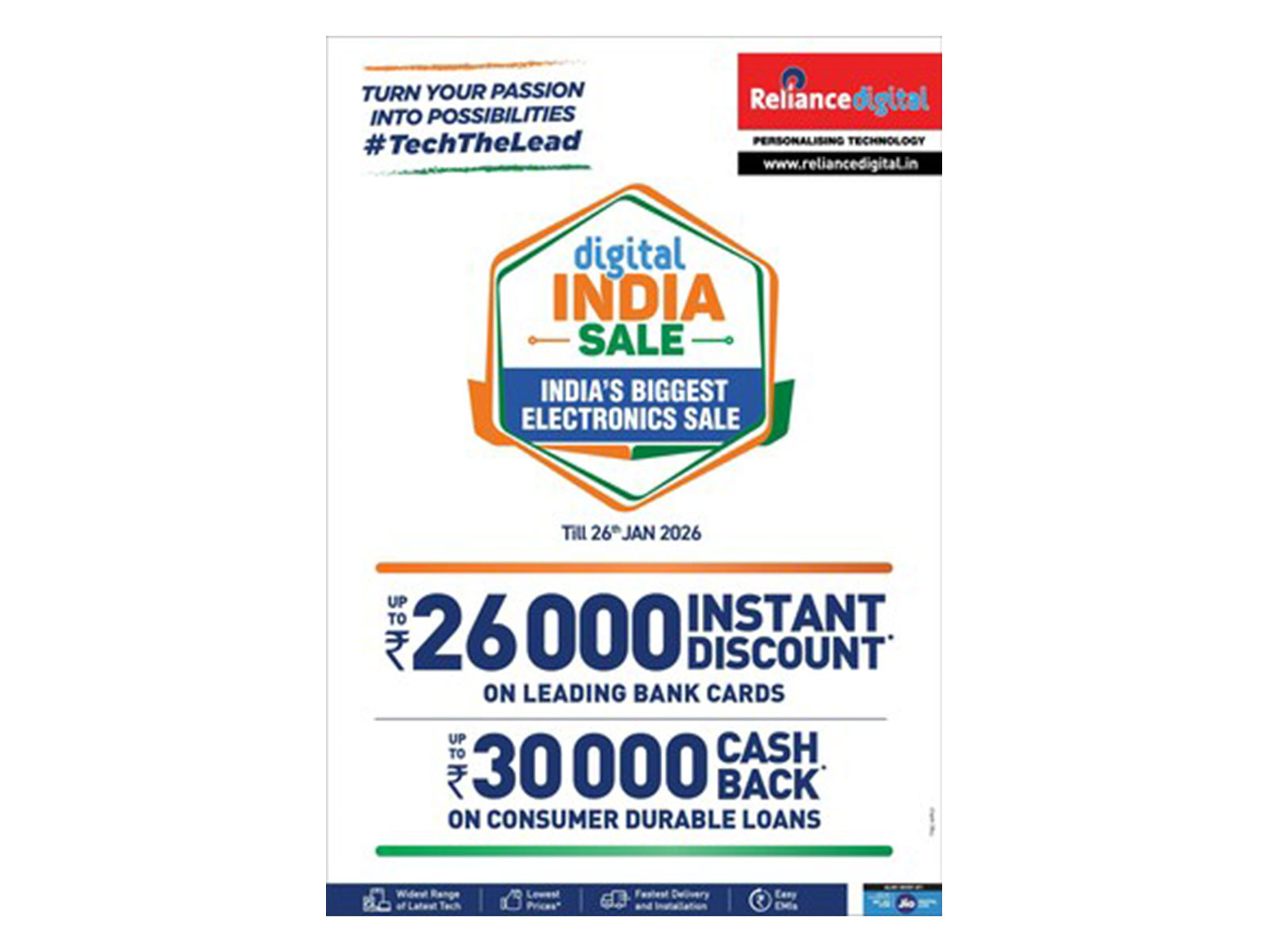 'Digital India Sale' from 17th to 26th Jan: Offers on Apple, Exclusive Republic Day Deals, & Massive Savings on Electronics