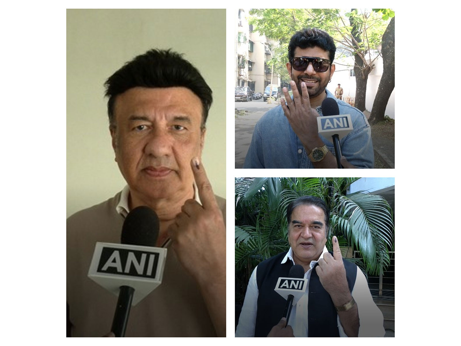 Celebrities Anu Malik, Viineet Kumar Singh, and Surendra Pal (Image source: ANI)