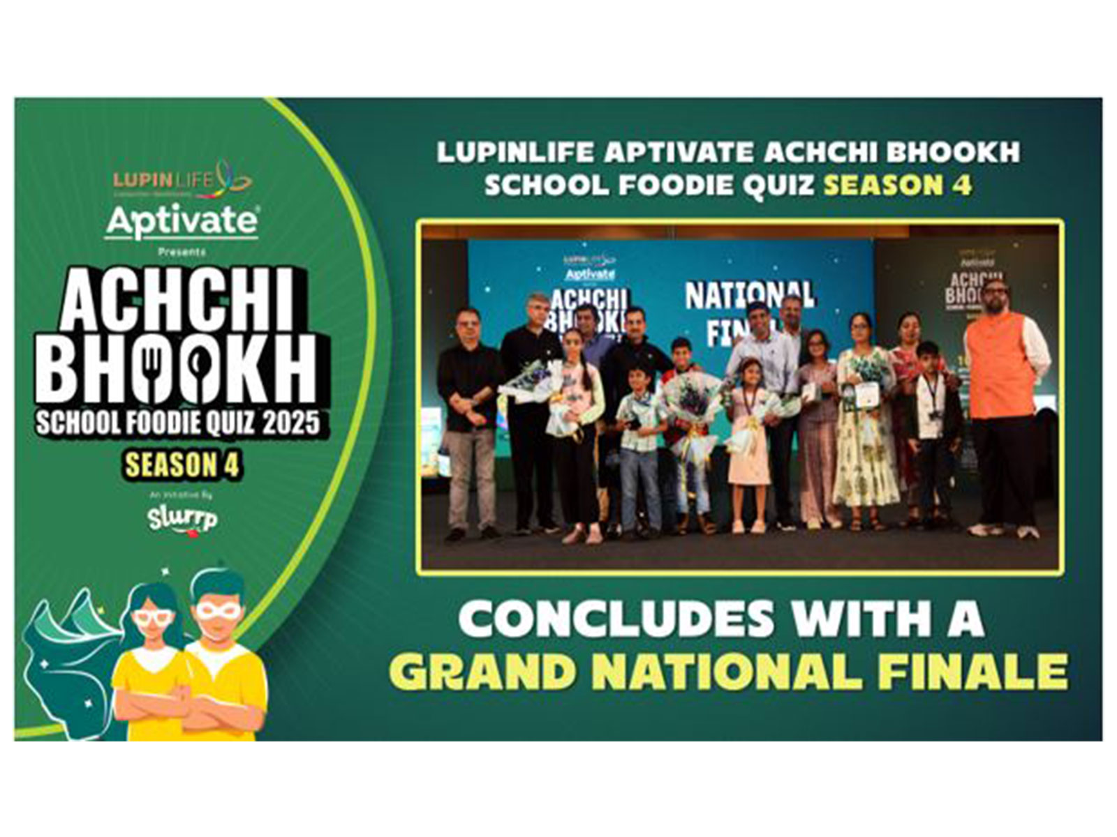 Over 300 students and their parents attended the interactive and educational event, Achchi Bhookh Quiz, that was hosted by Slurrp in association with LupinLife Aptivate in Mumbai