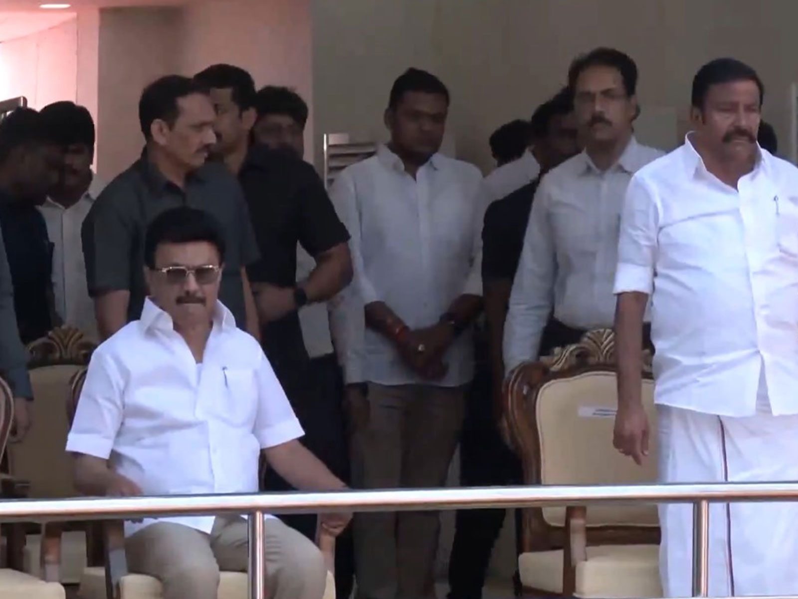 Tamil Nadu CM MK Stalin arrives to witness Jallikattu in Madurai (Photo: ANI)