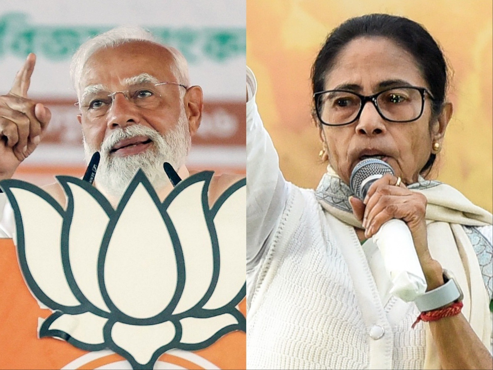Prime Minister Narendra Modi and West Bengal CM Mamata Banerjee (Photo/ANI)