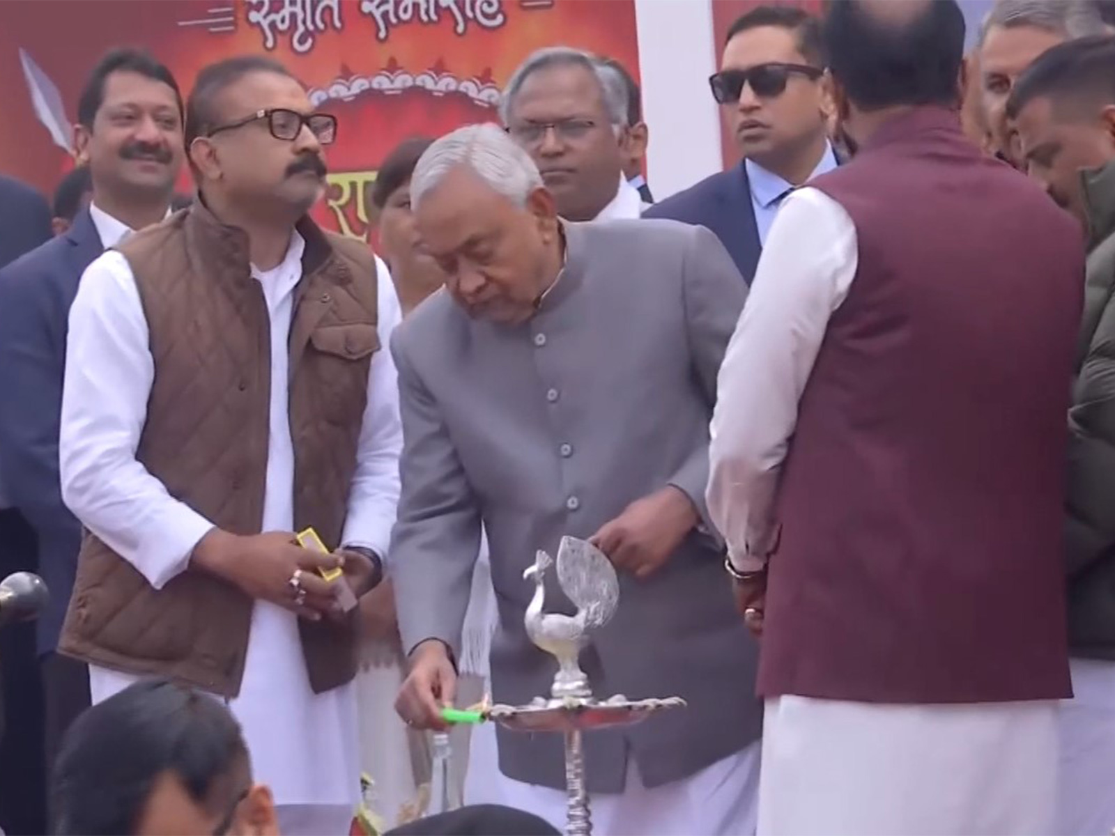 CM Nitish Kumar participates in a program on death anniversary of Maharana Pratap (Photo/ANI)