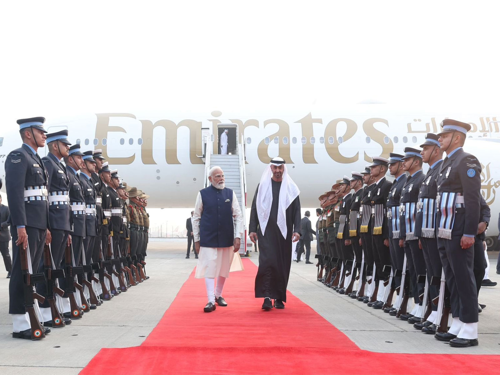 PM Modi receives UAE President upon latter's arrival in India (Photo/X@narendramodi)