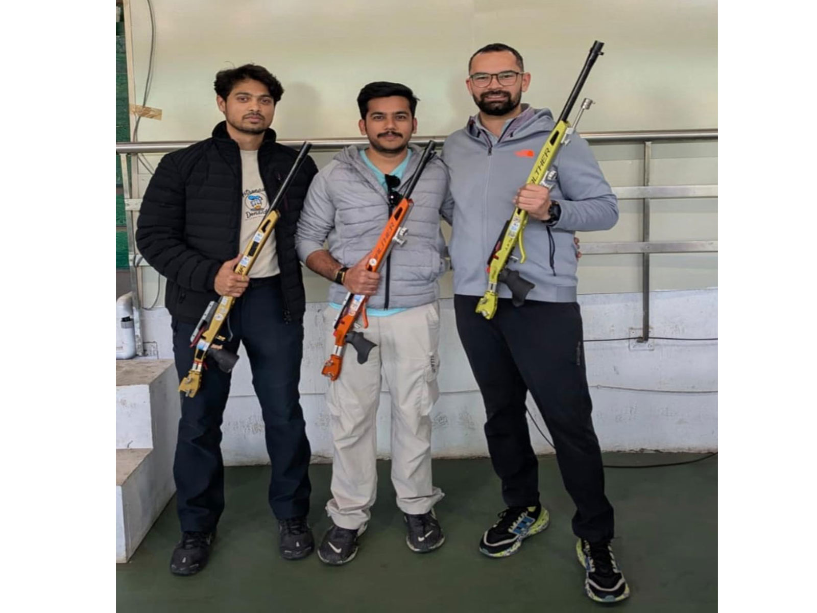 Aishwary Pratap Singh Tomar (centre). (Photo: NRAI)