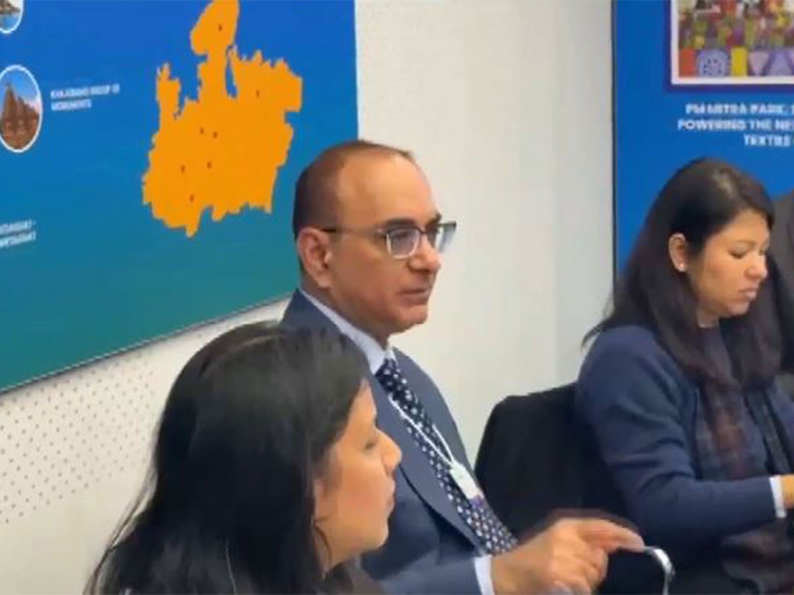 Harshul Asnani, president of Tech Mahindra during the meeting  (Photo/ ANI)