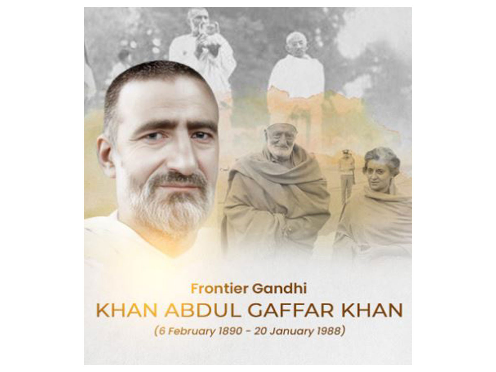 Khan Abdul Ghaffar Khan, also known as 'Bacha Khan' (Photo: x/@kharge)