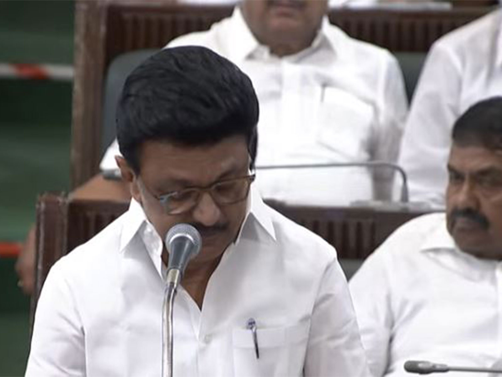 TN chief Minister MK Stalin addressing the State Assembly in Chennai on January 20, 2026 (Photo credit/ screen grab from TN Assembly)