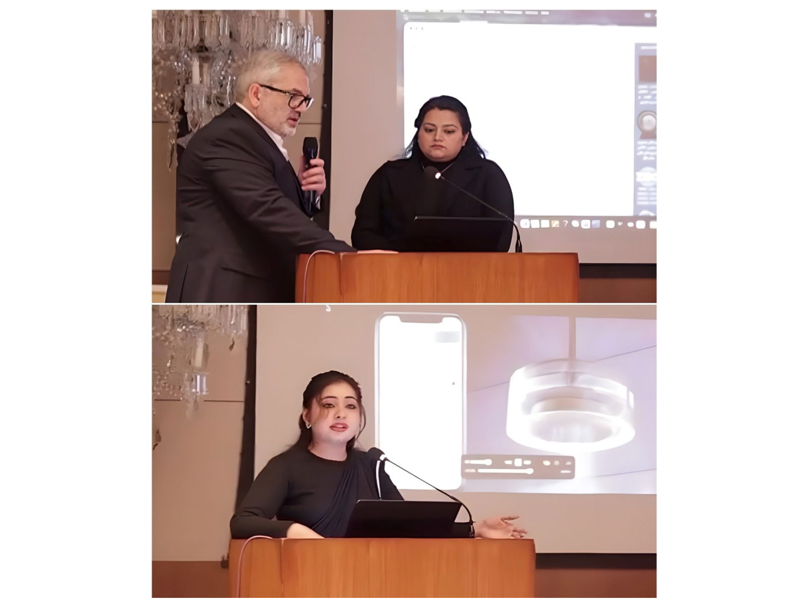 Dr. Tanya Sharma, German air scientist Mr. Jaseb and Sakshi Hasija, Marketing Director, DP Purifier, address doctors on clean-air science and practical indoor air solutions during the session at oberoi