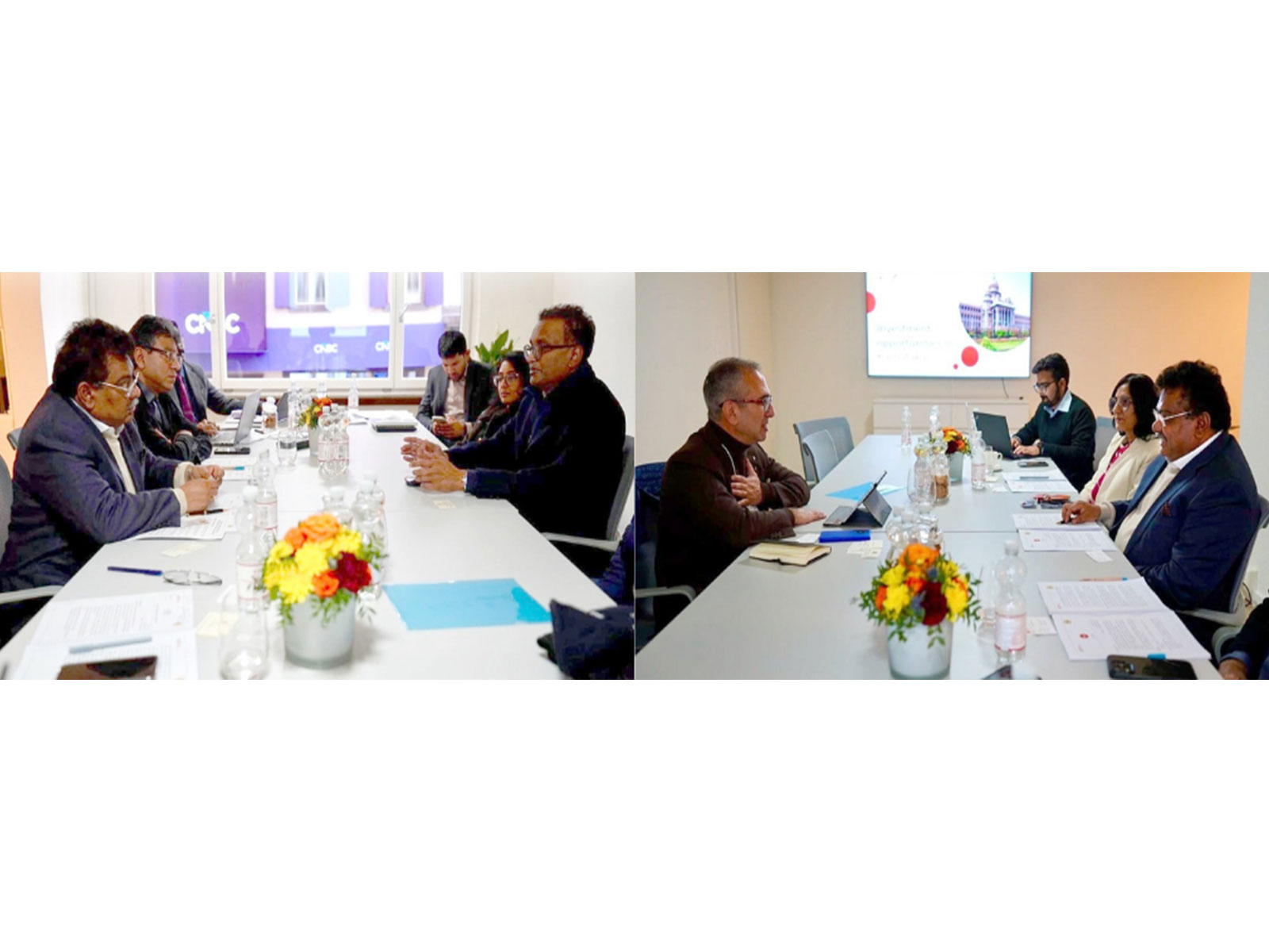 MB Patil meets Coca-Cola and NFW Earth's executives in Davos