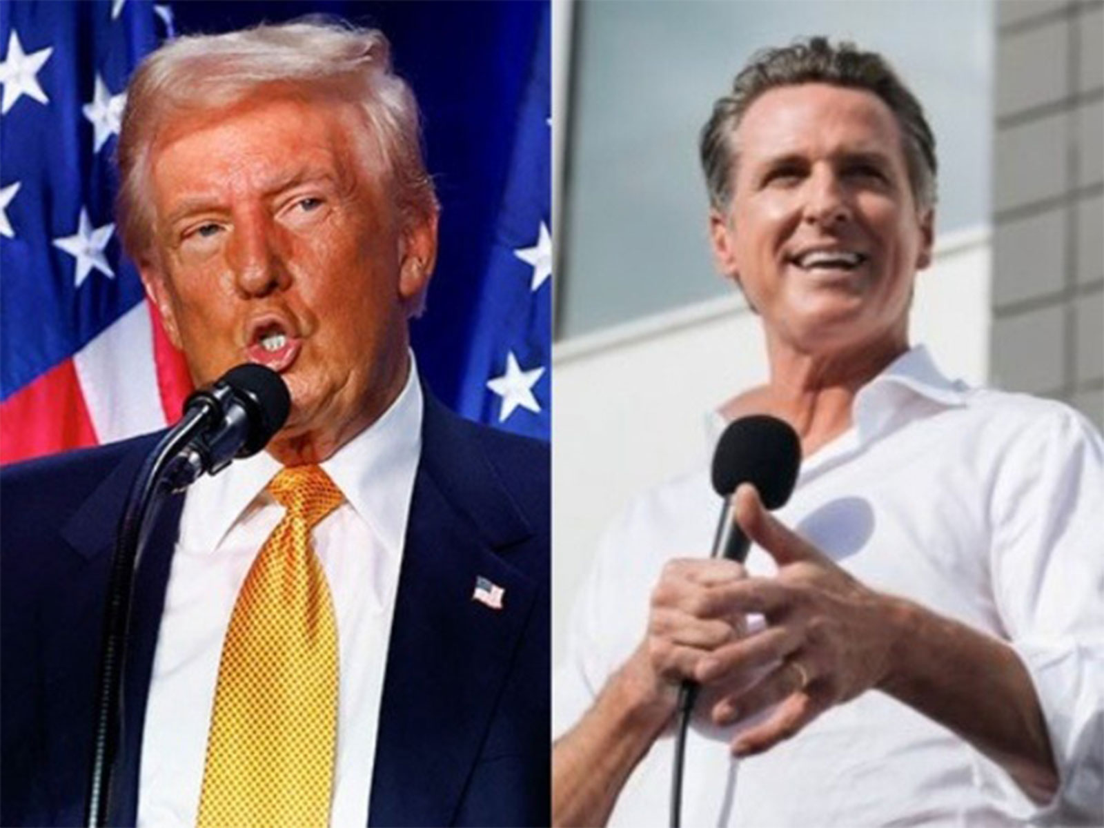 US President Donald Trump, California Governor Gavin Newsom (Image Credit: Reuters, X/@GavinNewsom)