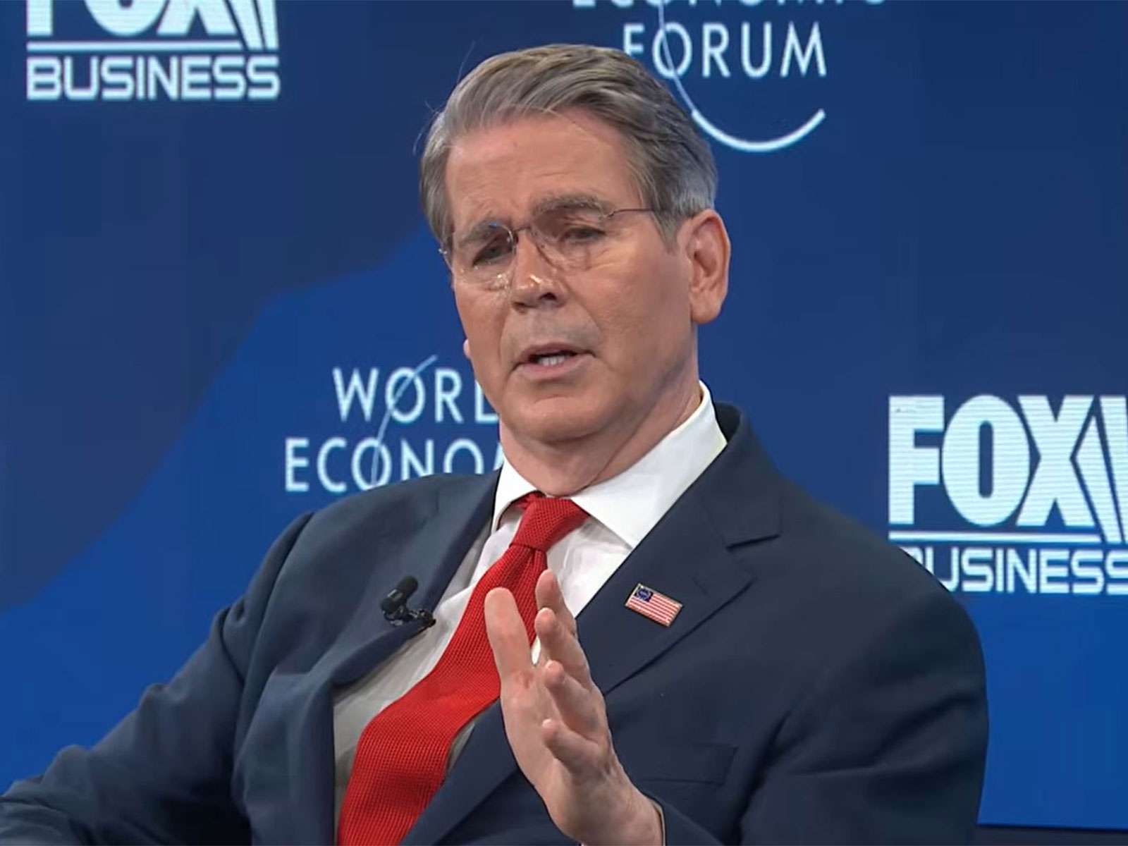 US Secretary of the Treasury Scott Bessent speaks on the sidelines of the World Economic Forum in Davos. (Photo: YouTube/WEF)