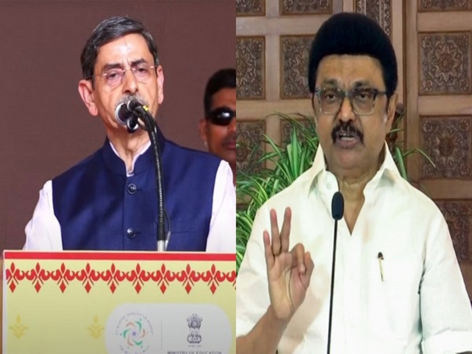 Tamil Nadu Governor RN Ravi and Chief Minister MK Stalin (Photo: ANI)  