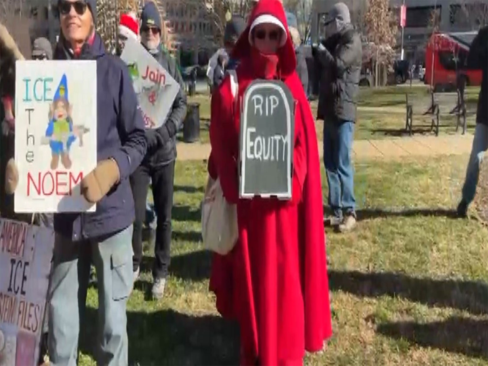 Activists across US protest against Trump's policies (Photo/ANI)