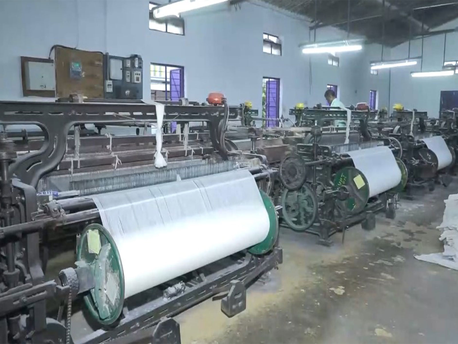 A power loom set up in Coimbatore, Tamil Nadu. (Photo/ANI)