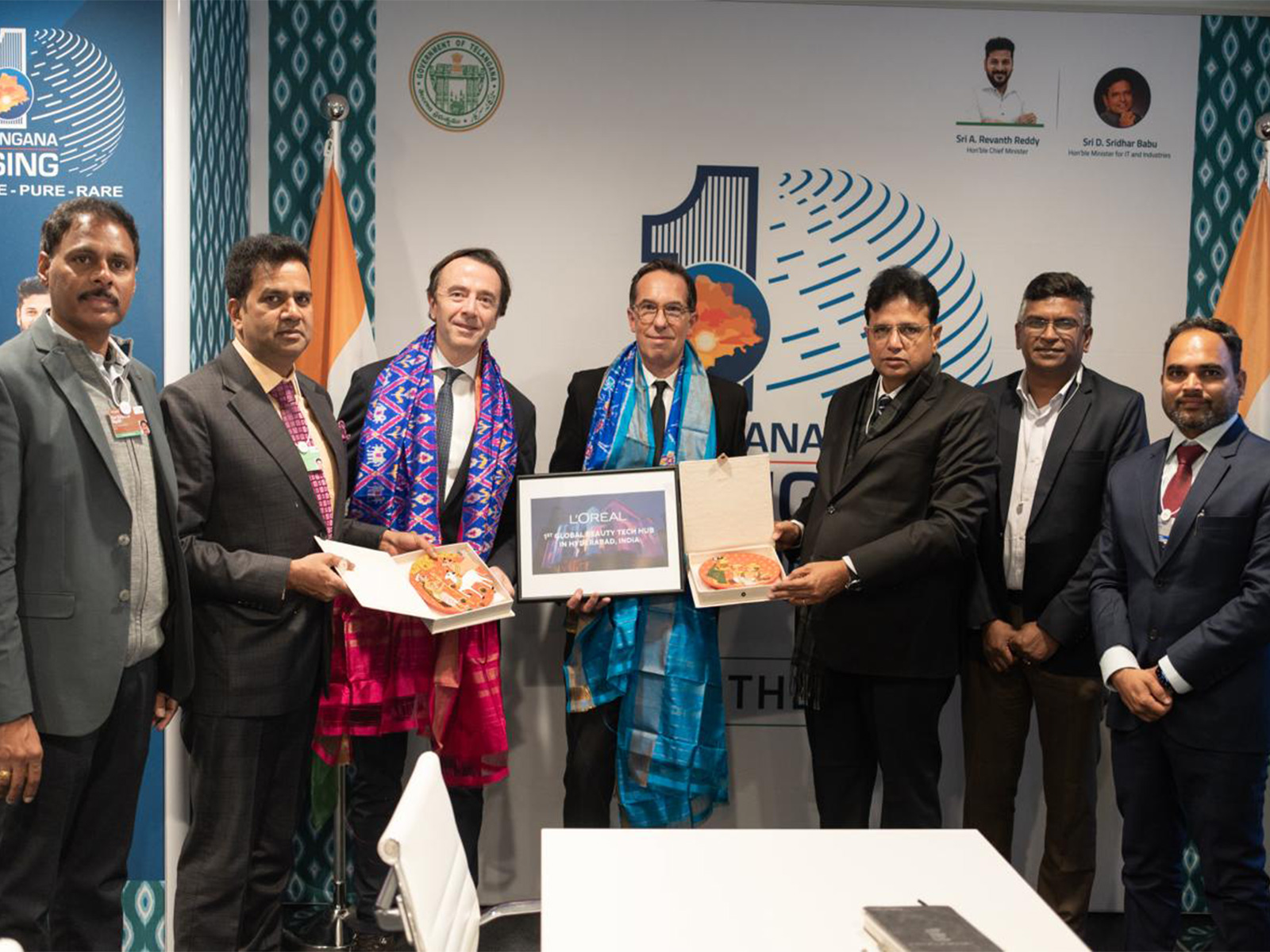 Telangana Rising delegation meets Nicolas Hieronimus (Photo/Telangana CMO)