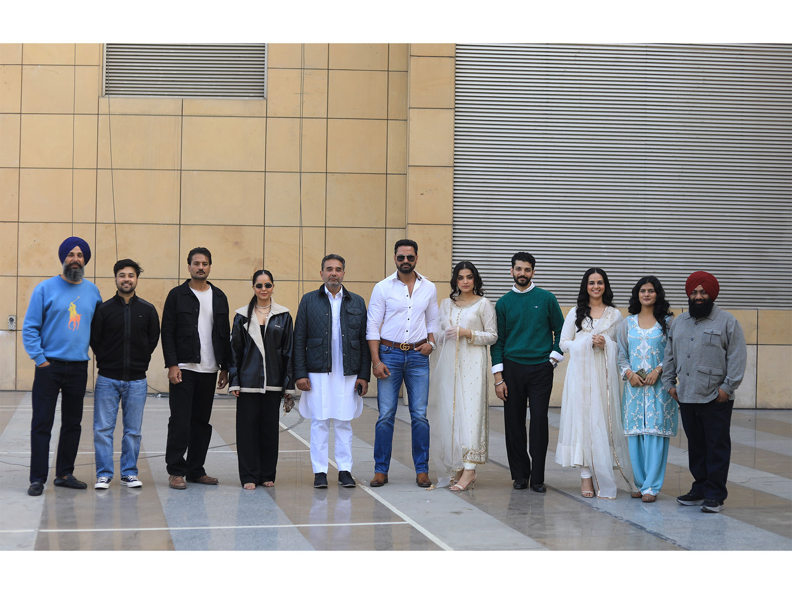 The star cast of White Notes Entertainment's upcoming Punjabi film Chakven 2% Aale at its cast reveal event in Mohali