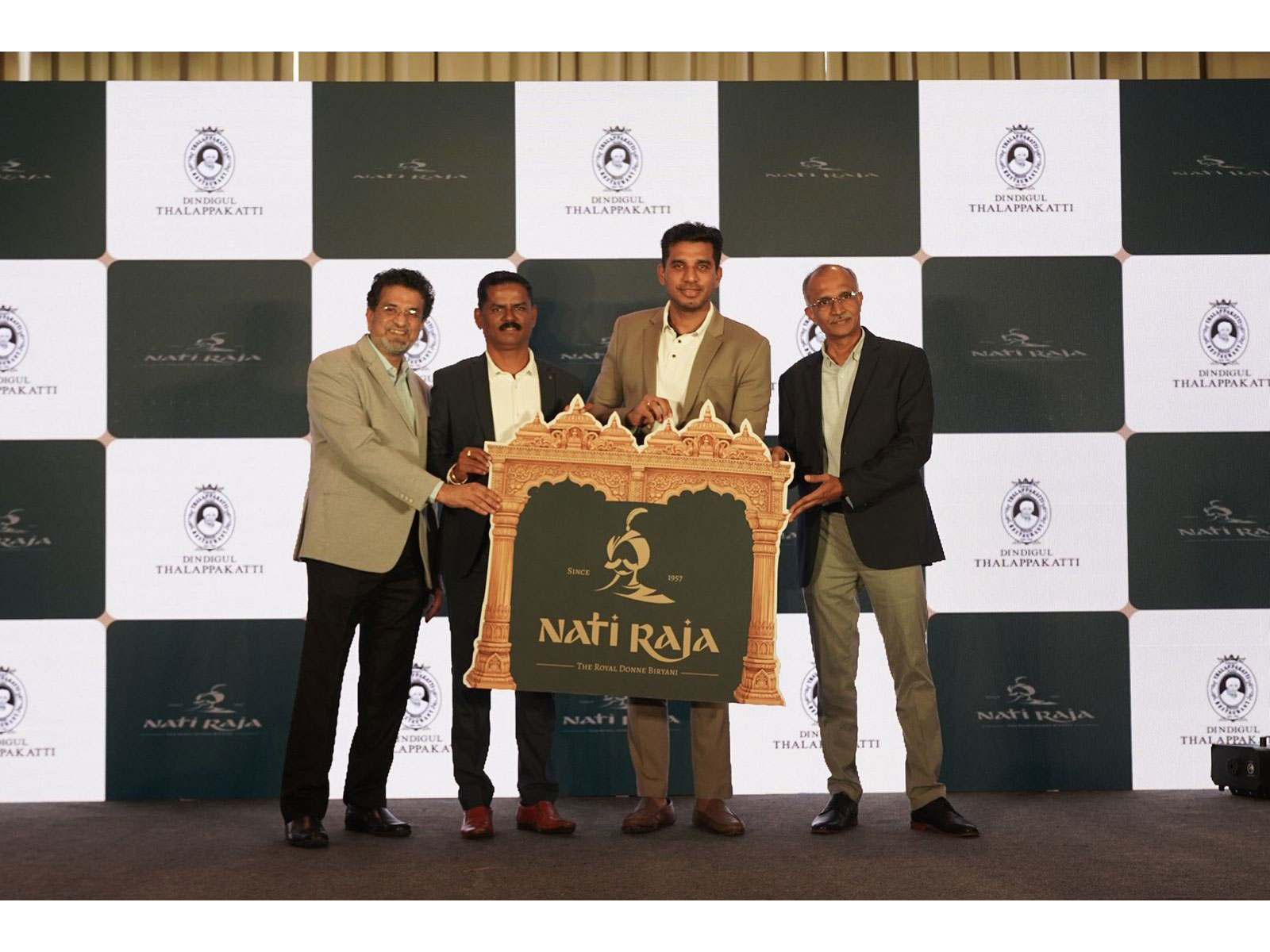 Left to Right: Ravi Kannan - Director, A Senthil Kumar - CBO, Nagasamy Dhanabalan - MD & Ramesh Subbarao - CFO of Dindigul Thalappakatti Hotel Pvt. Ltd.