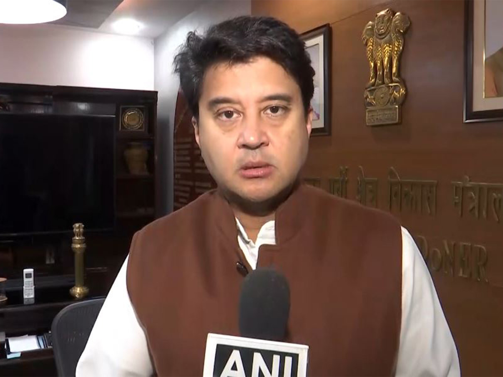 Union Minister of Communications, Jyotiraditya Scindia. (Photo: ANI)