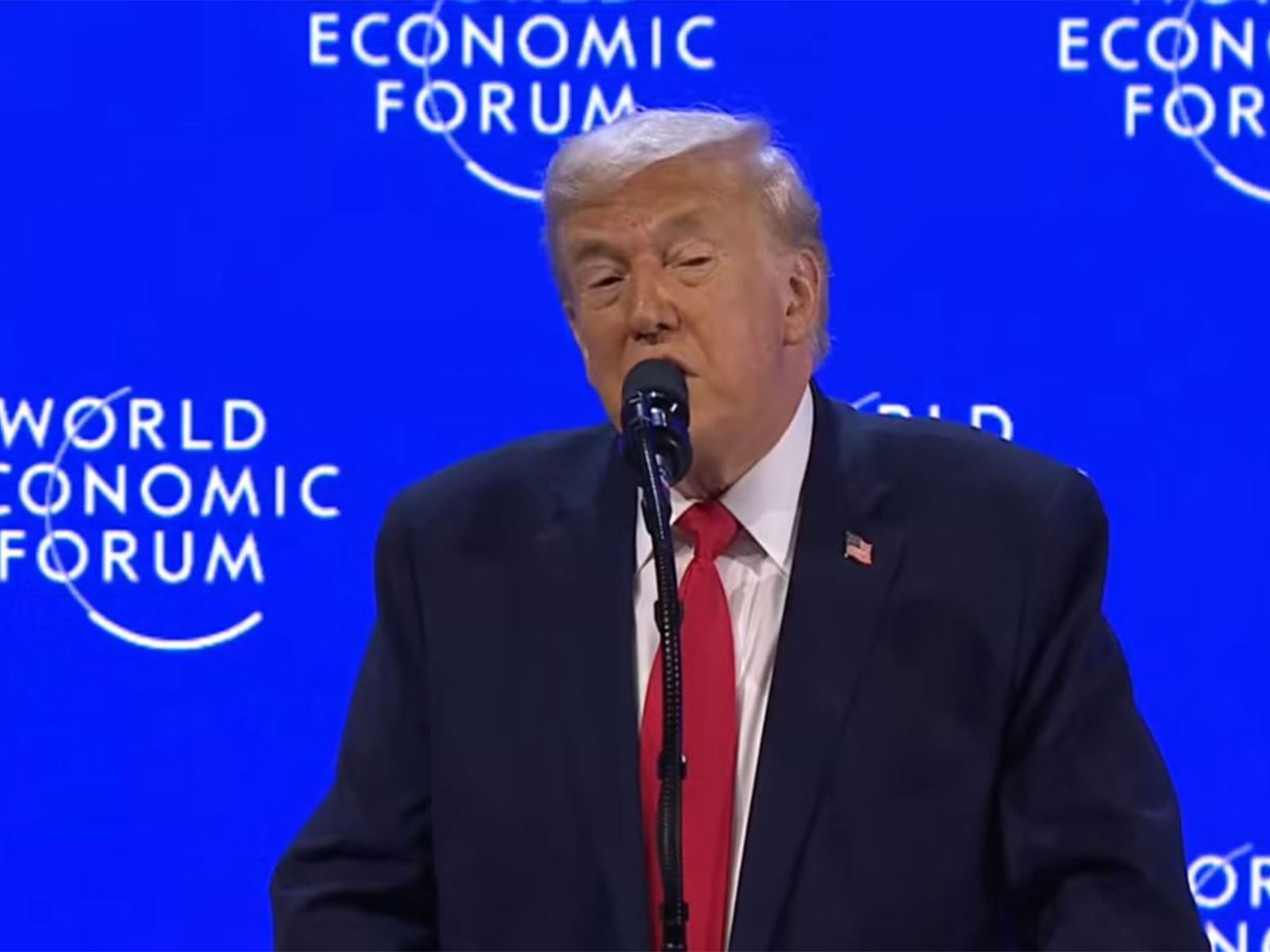 US President Donald Trump addresses the World Economic Forum annual meeting in Davos, Switzerland, criticising Europe's immigration and economic policies amid rising tensions with allies over Greenland. (Image Credit: YouTube/WEF)