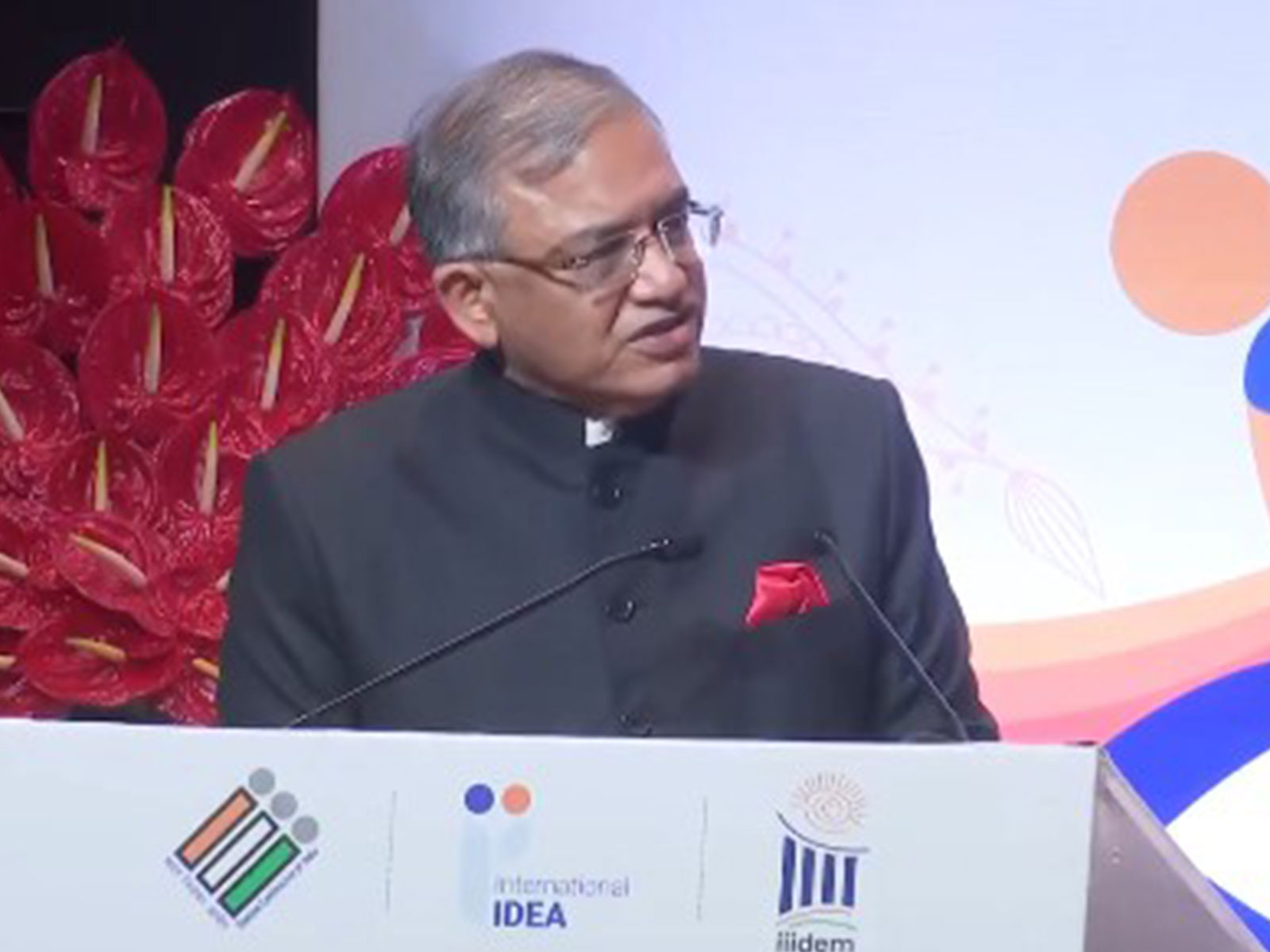CEC Gyanesh Kumar addresses during inaugural programme of IICDEM 2026. (Photo/ANI)