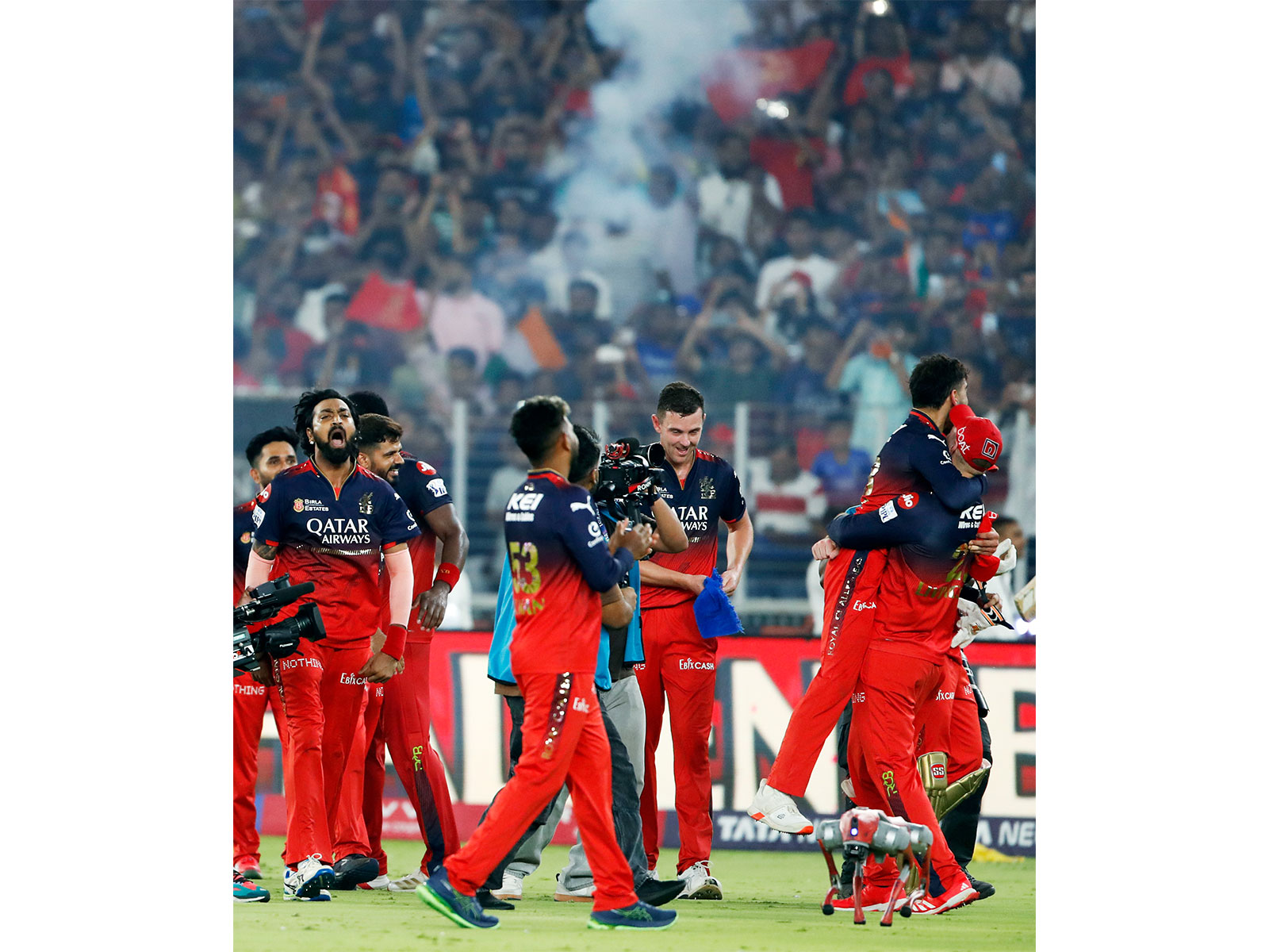 RCB players celebrating (File Photo/ANI)