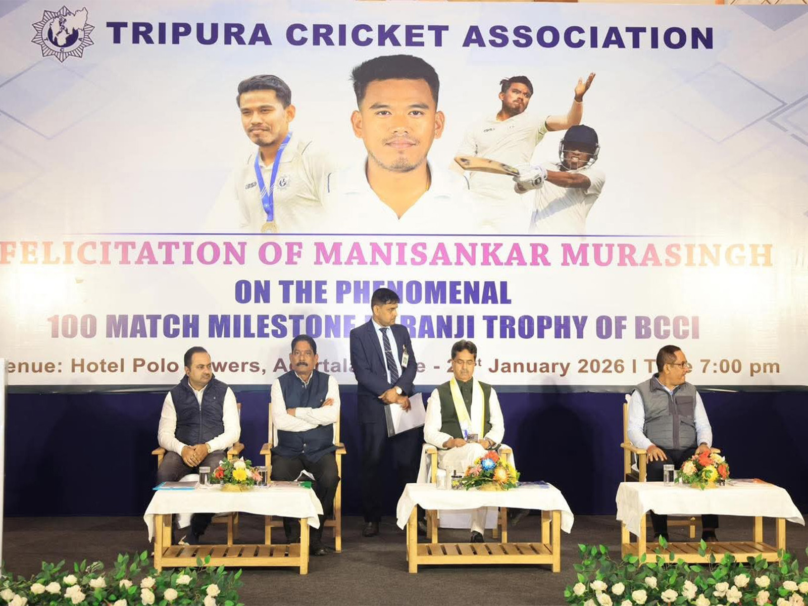 Ceremony heald by the Tripura Cricket Association (Photo/ANI)