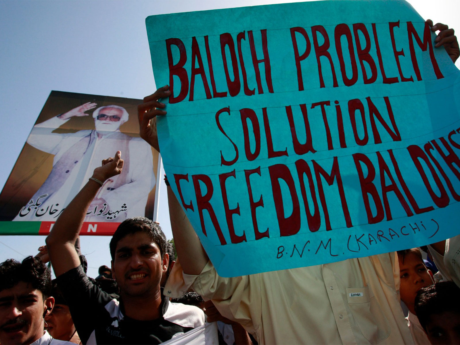 Supporters of Baluchistan National Party (BNP) protest during a rally in Karachi (File Photo/Reuters)