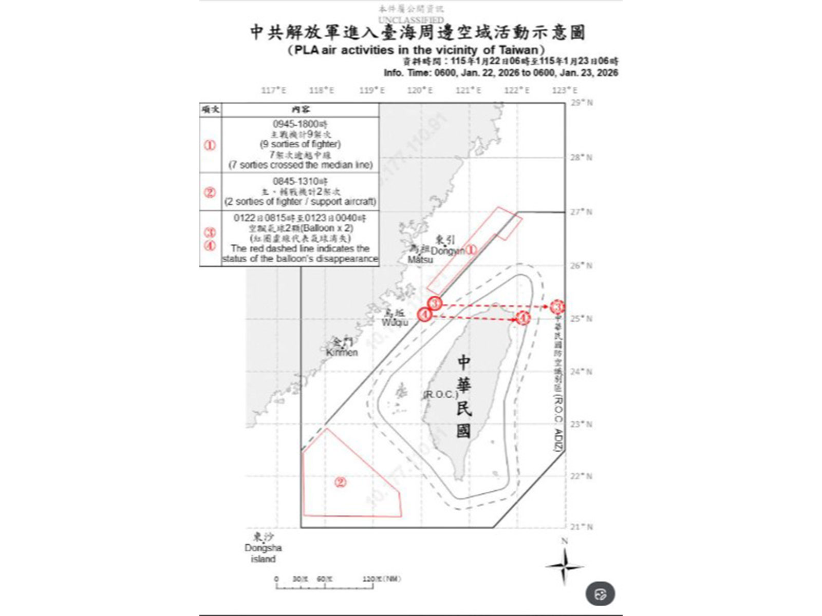 Taiwan detects PLA aircraft sorties near its territory (Photo/@MoNDefense)