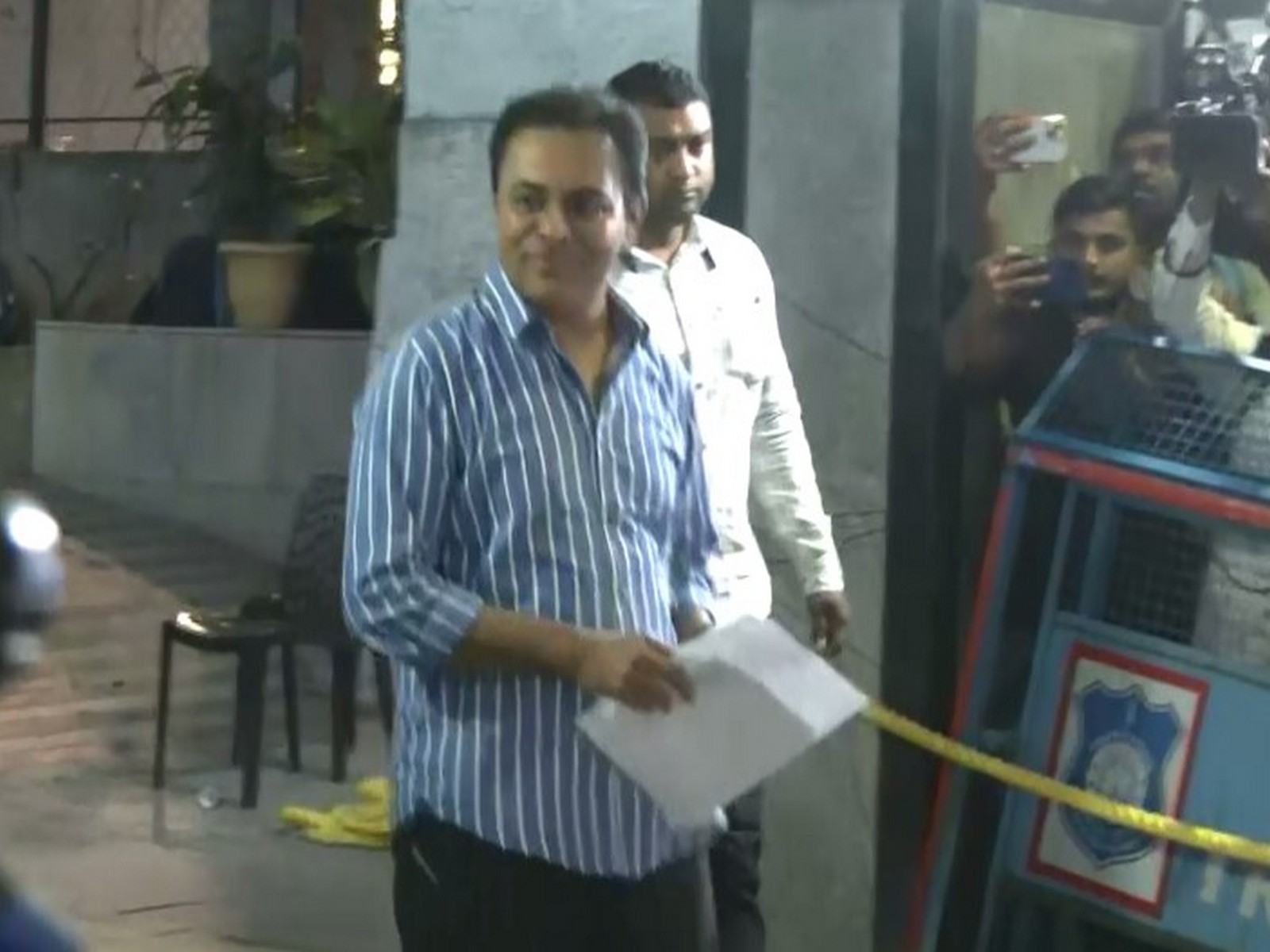 KT Rama Rao leaves after SIT questioning (Photo: ANI)  