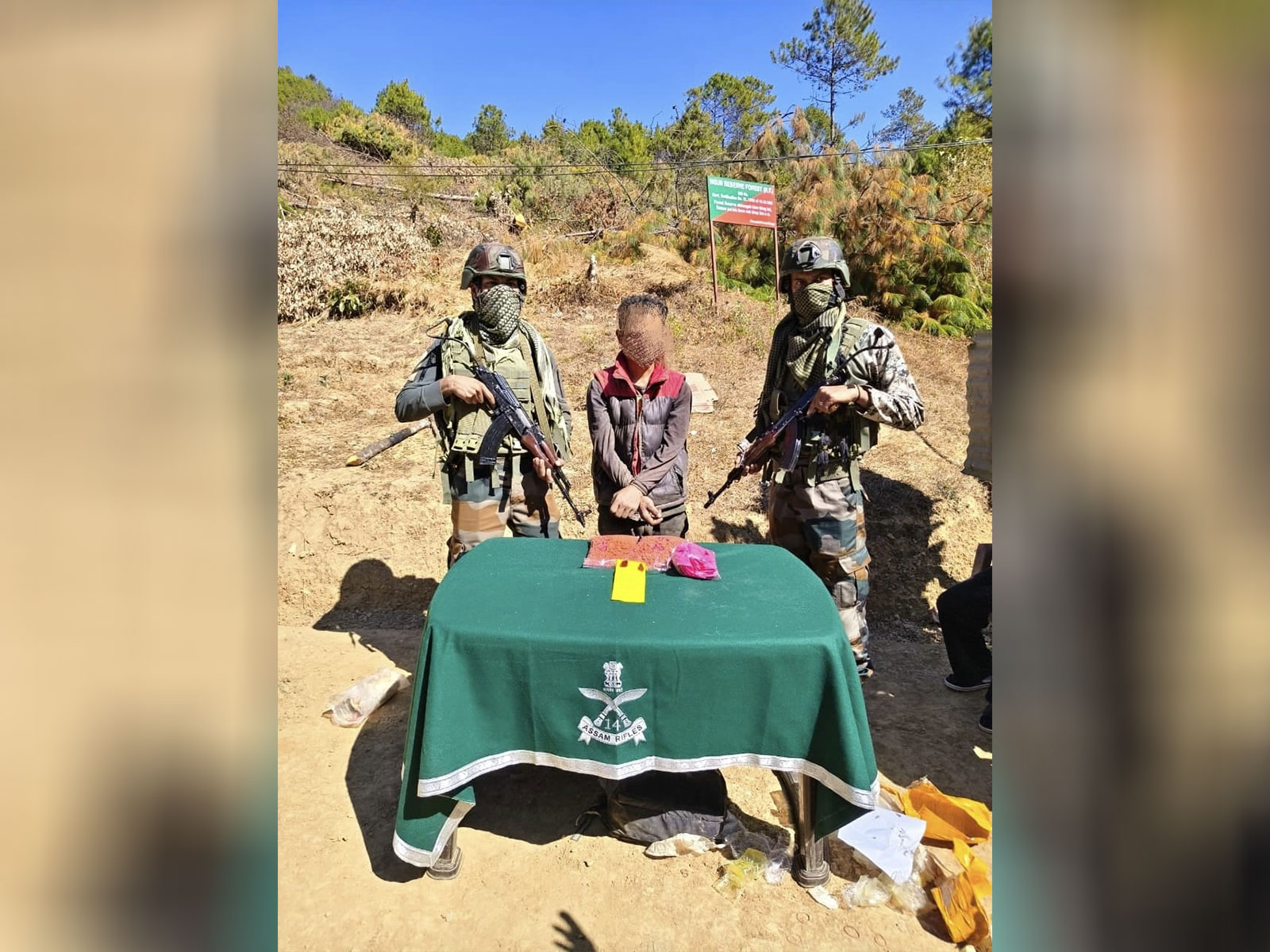Assam Rifles seizes methamphetamine tablets worth Rs 6.6 crores from Champhai, Mizoram (Photo/Assam Rifles)