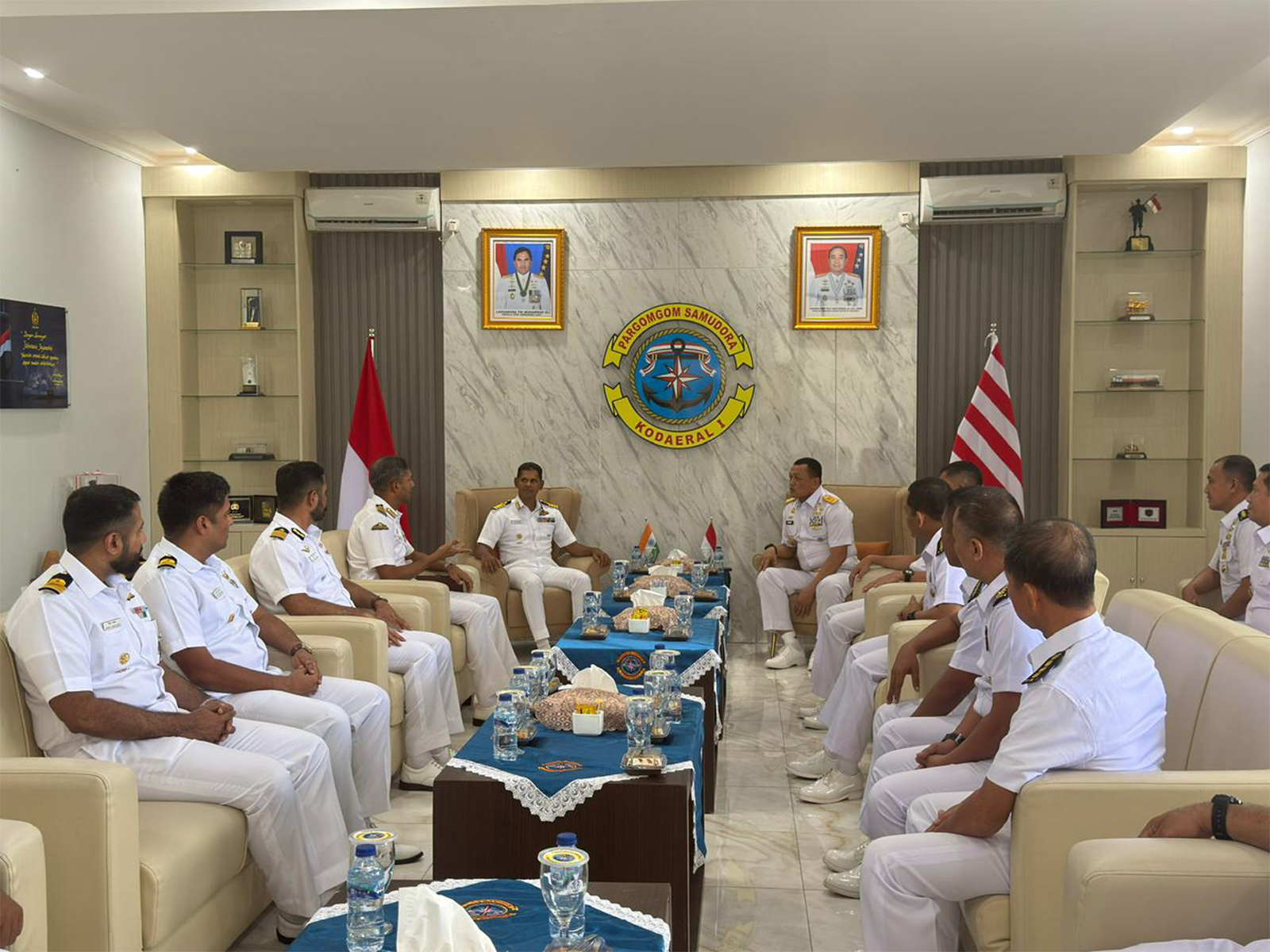 Indian Navy's first training squadron engaged with the Indonesian Navy (Photo/PIB)