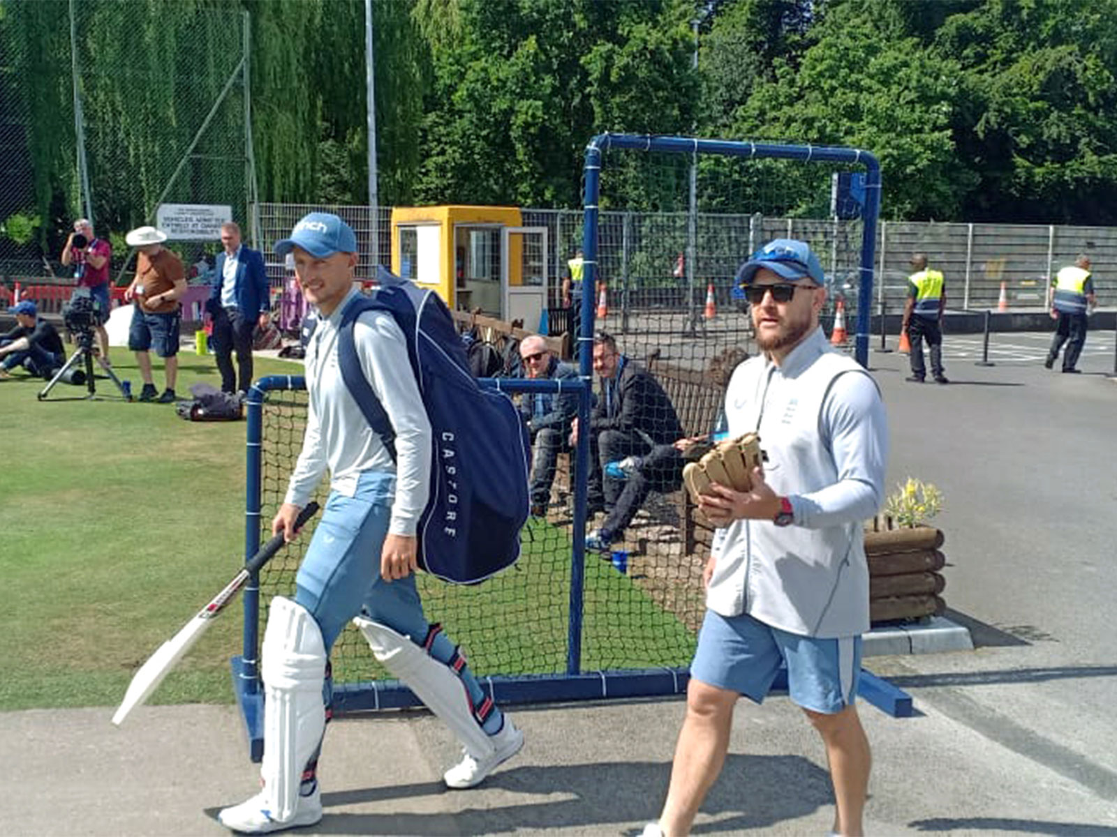 Brendon McCullum with Joe Root. (Photo/ANI)