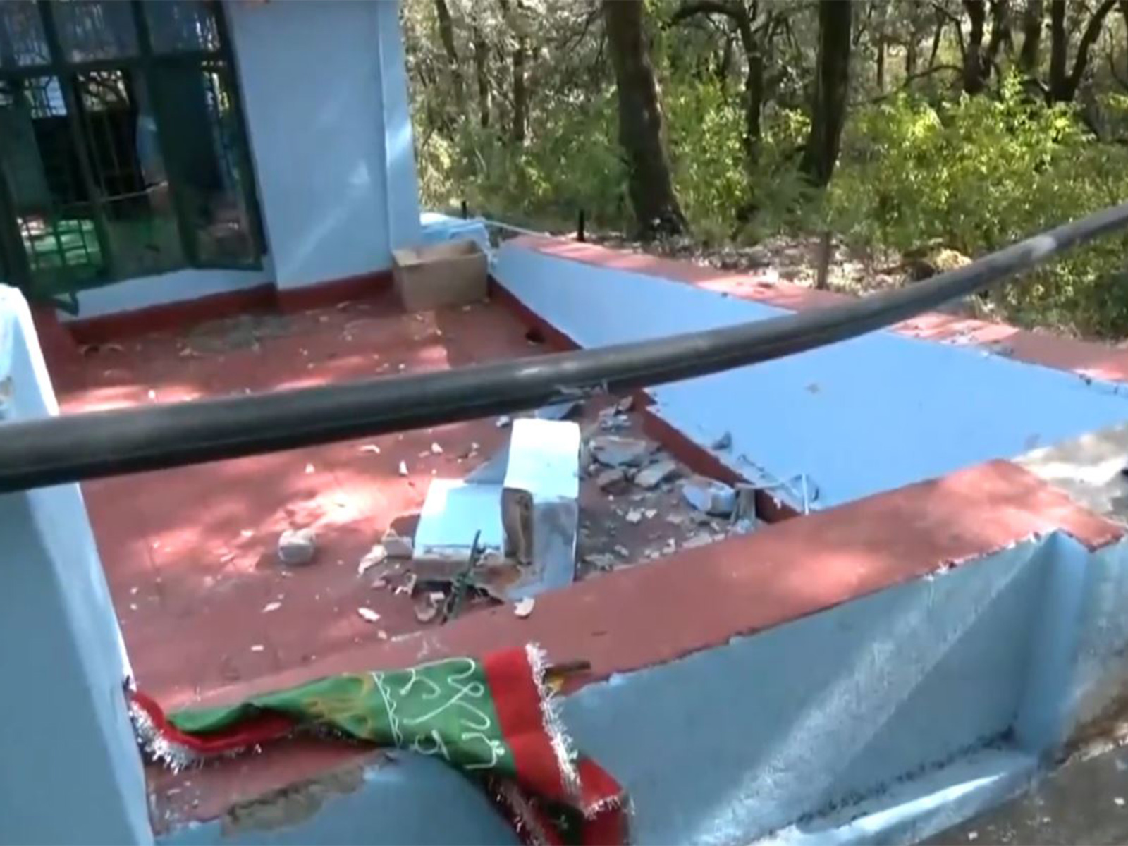 Sufi poet Baba Bulleh Shah's shrine located in Bala Hissar was vandalised by unidentified miscreants (Photo/ANI)