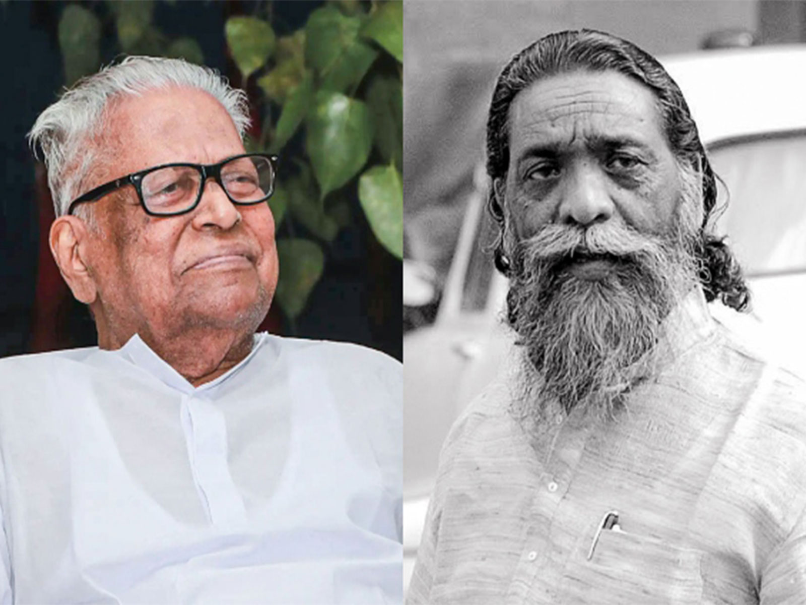 Former Kerala and Jharkhand CMs VS Achuthanandan (L) and Shibu Soren (R) (Photo: CPI (ML) and @RahulGandhi/X)