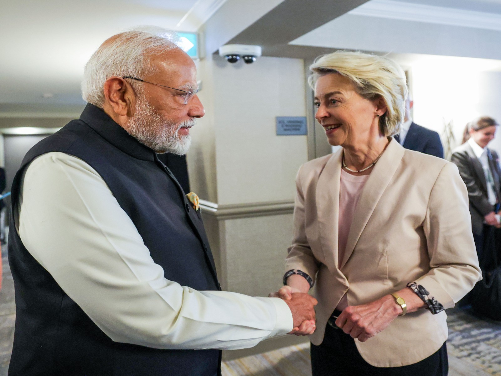 Prime Minister Narendra Modi with European Commission President Ursula von der Leyen (File photo/ANI)