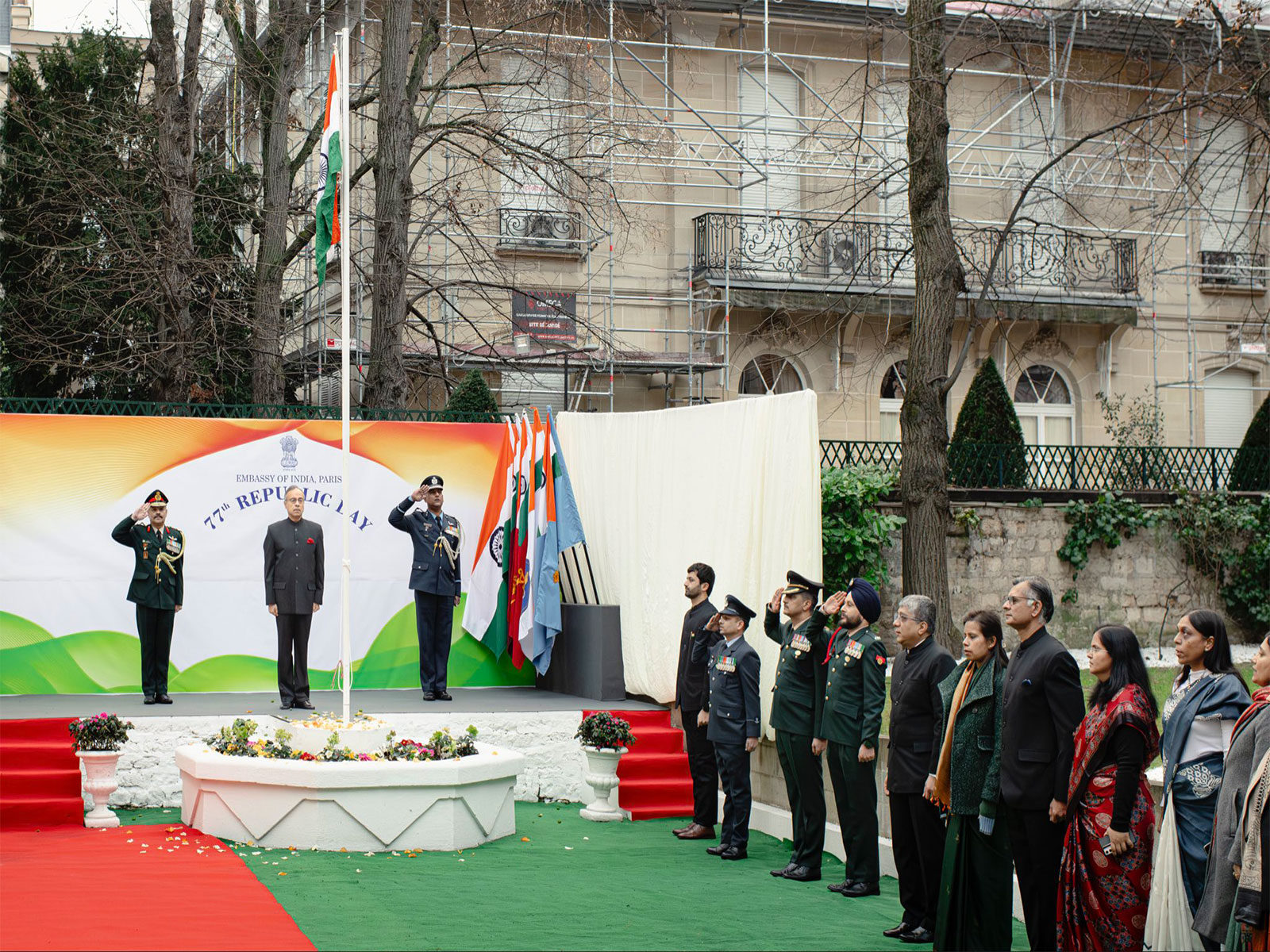 Republic Day celebrations at Indian Embassy in France (Photo: X@IndiaembFrance)